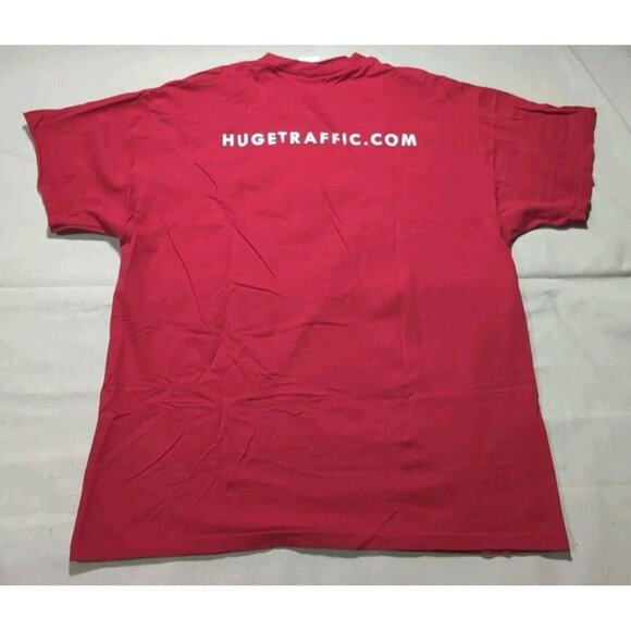 Fling Upside Down Heart Promo Men's Graphic Print Short Sleeve T-Shirt Red XL - Picture 10 of 10